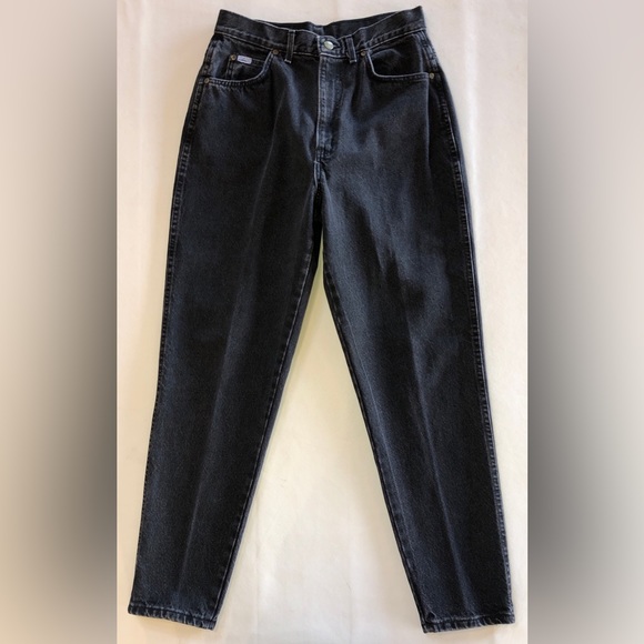 80’s Chic Jeans Ultra High-Rise Tapered Leg Black (28) - Picture 3 of 17